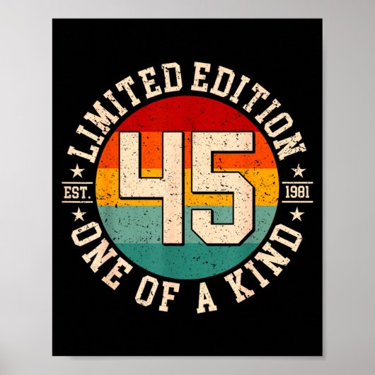 45 jaar oude limited edition uit 1981 ter gelegenh poster (Voorkant)