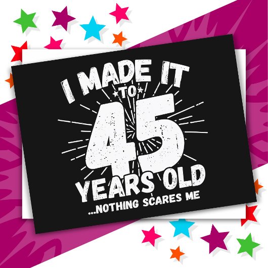 45 Jaar Oude Sarcastische Meme Leuk 45e Verjaardag Briefkaart