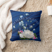 45 jaar samen het witte Jubileum van Rozen Kussen (Deken)