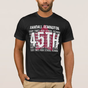 45 jaar Schoolreünie Elk kalenderjaar STAR V18J T-shirt