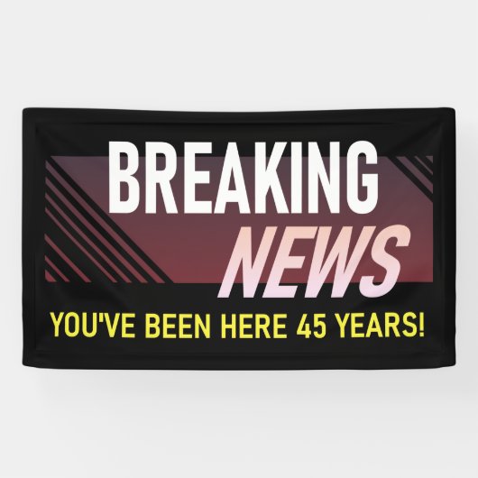 45 Jaar Werken Jubileum 45ste Werknemer Spandoek (Horizontaal)