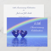 45-jarig jubileum saffier harten kaart (Voorkant / Achterkant)