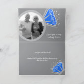 45-jarig jubileum saffierring nu foto kaart (Binnen)