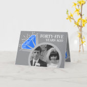 45-jarig jubileum saffierring nu foto kaart (Gele Bloem)