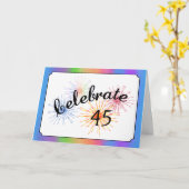 45-jarig jubileumfeest kaart (Gele Bloem)