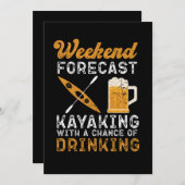45.Kayaking Weekend Forecast Kayaking With A Chanc Save The Date (Voorkant / Achterkant)