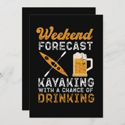 45.Kayaking Weekend Forecast Kayaking With A Chanc Save The Date (Voorkant / Achterkant)