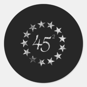 45 kwadraat Trump Betsy Ross vlag 2020 tweede term Ronde Sticker
