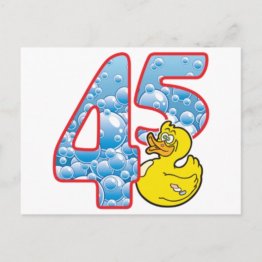45 Leeftijd Eend Briefkaart (Voorkant)