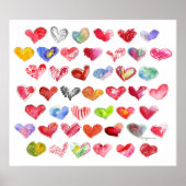 45 Liefde harten Groot Poster (Voorkant)