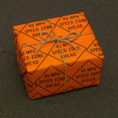 45 MPH Snelheidszone Ahead Custom Traffic Sign Cadeaupapier