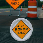 45 MPH Snelheidszone Ahead Custom Traffic Sign Papieren Bordje