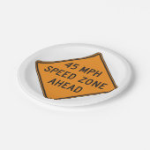 45 MPH Snelheidszone Ahead Custom Traffic Sign Papieren Bordje (Gekanteld)