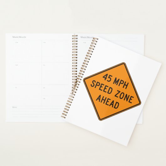 45 MPH Snelheidszone Ahead Custom Traffic Sign Planner (Display)