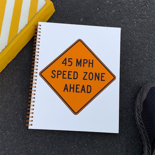 45 MPH Snelheidszone Ahead Custom Traffic Sign Planner