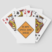 45 MPH Snelheidszone Ahead Custom Traffic Sign Pokerkaarten (Achterkant)