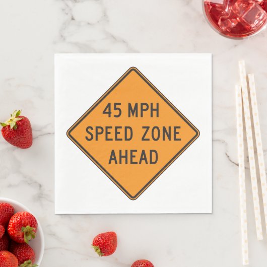 45 MPH Snelheidszone Ahead Custom Traffic Sign Servet (Insitu)
