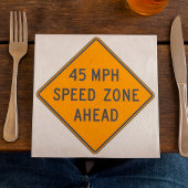 45 MPH Snelheidszone Ahead Custom Traffic Sign Servet