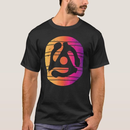 45 Muziek Opname Adapter 60s 70s T-shirt (Voorkant)