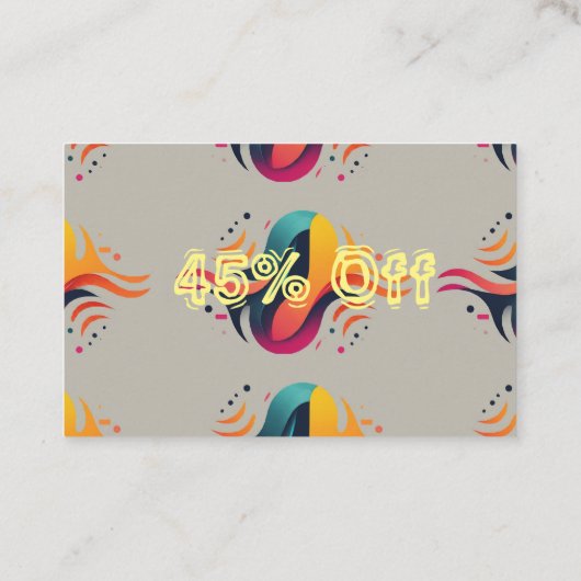 45% ongelooflijke besparingen gegarandeerd! kortingskaartje (Achterkant)