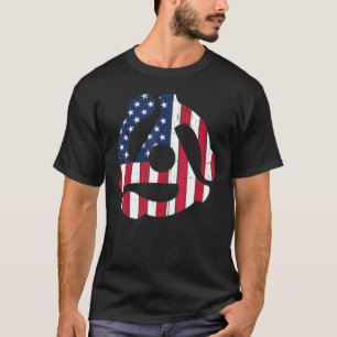 45 Opnameadapter Amerikaanse vlag 4 juli T-shirt
