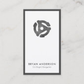 45 Record Adapter Logo Visitekaartje (Voorkant)