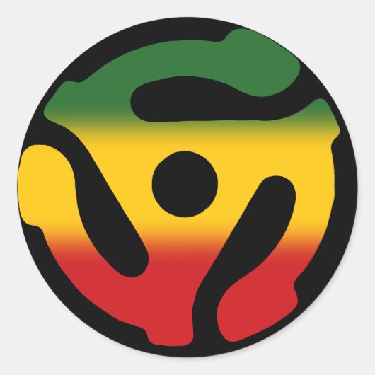 45 Record Adapter Reggae Enkele Sticker (Voorkant)