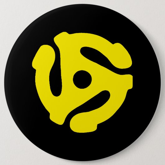 45 Record adapter Ronde Button 6,0 Cm (Voorkant)