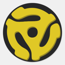 45 Record adapter Ronde Sticker