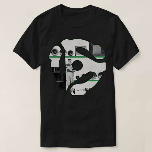 45 Record Adapter Stereo Dude T-shirt (Design voorkant)