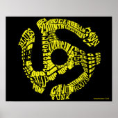 45 Record adapter van muziekgenres Poster (Voorkant)