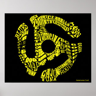 45 Record adapter van muziekgenres Poster