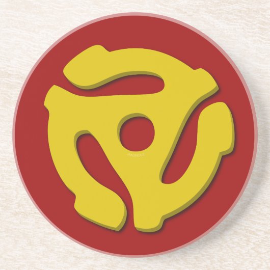 45 Record adapter Zandsteen Onderzetter (Voorkant)