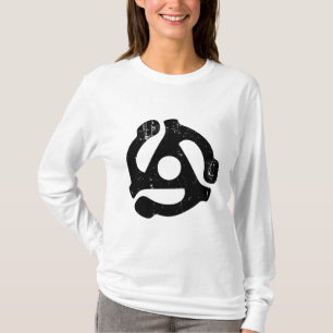  45-recordadapter Gift 60- & 70-muziek T-shirt