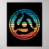 45-recordadapter Gift 60s 70s muziekcadeau Poster (Voorkant)