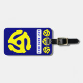 45 RPM Bagagelabel 2 (voeg uw adres toe op de acht (Voorkant horizontaal)