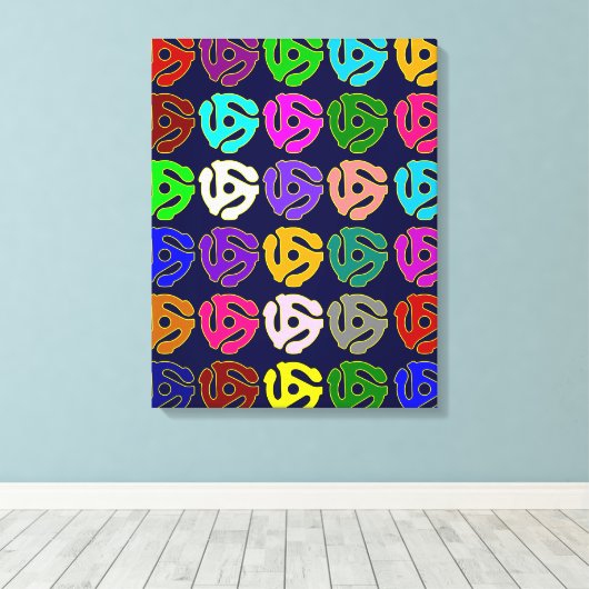 45 rpm Canvasprint Canvas Afdruk (Insitu (Houten vloer))