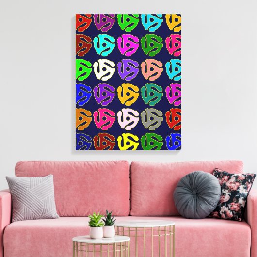 45 rpm Canvasprint Canvas Afdruk (Insitu (Woonkamer))