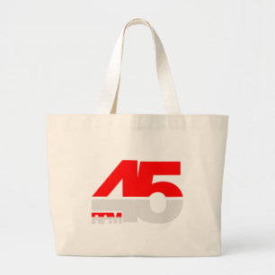 45 RPM - DJ Vinyl Platenspeler Disk Jockey Grote Tote Bag