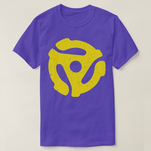 45-rpm muziek met Vinylrecordadapter T-shirt (Design voorkant)