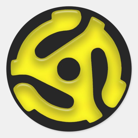 45 RPM-plaatadaptersticker Ronde Sticker (Voorkant)