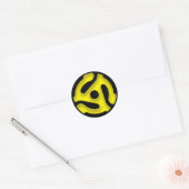 45 RPM-plaatadaptersticker Ronde Sticker (Envelop)
