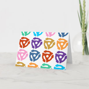 45 RPM Record Adapter Pop Art Kaart