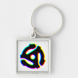 45 rpm Record Adapter-Sleutelhanger Sleutelhanger