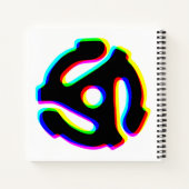 45 rpm Record Adapter Vierkant Spiraal Notitieboek (Achterkant)