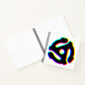 45 rpm Record Adapter Vierkant Spiraal Notitieboek (Binnen)