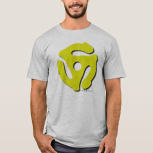 45 RPM Record invoegen grijze T-shirt