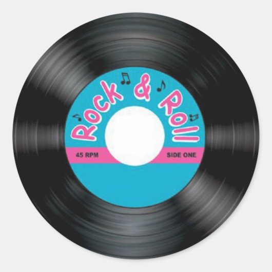  45 rpm record ronde sticker (Voorkant)