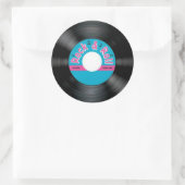  45 rpm record ronde sticker (Tas)