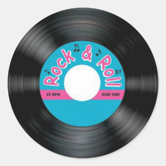  45 rpm record ronde sticker